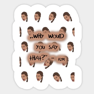 The Iconic Kim Crying Face Sticker